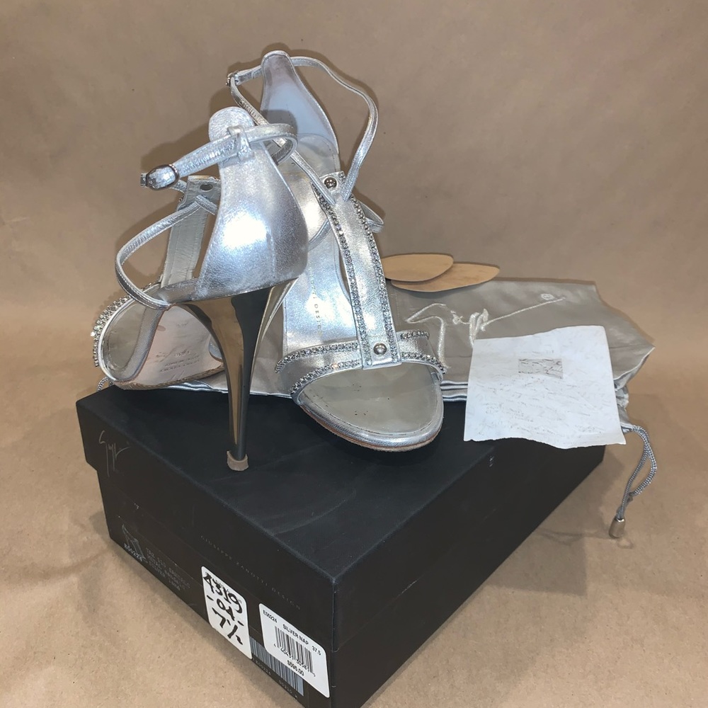 Giuseppe Zanotti Taz 110 Sandalo Silver Sandals